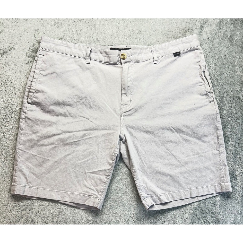 Travis‎ Mathew Men's 40 Chino Shorts Light Gray Cotton Blend 9" Casual Comfort